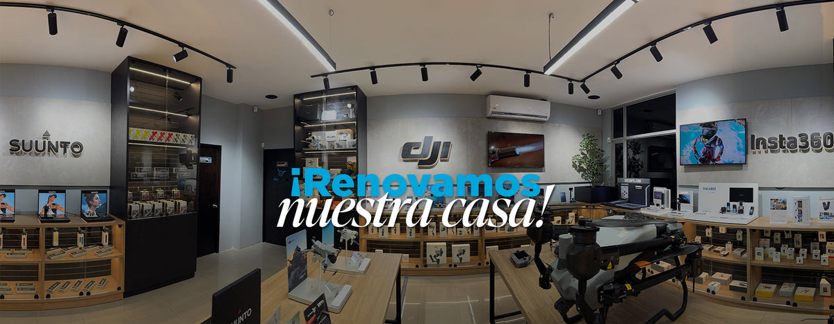 Centro de Experiencia Sky Motion Medellín – drones DJI, cámaras Insta360 y relojes Suunto