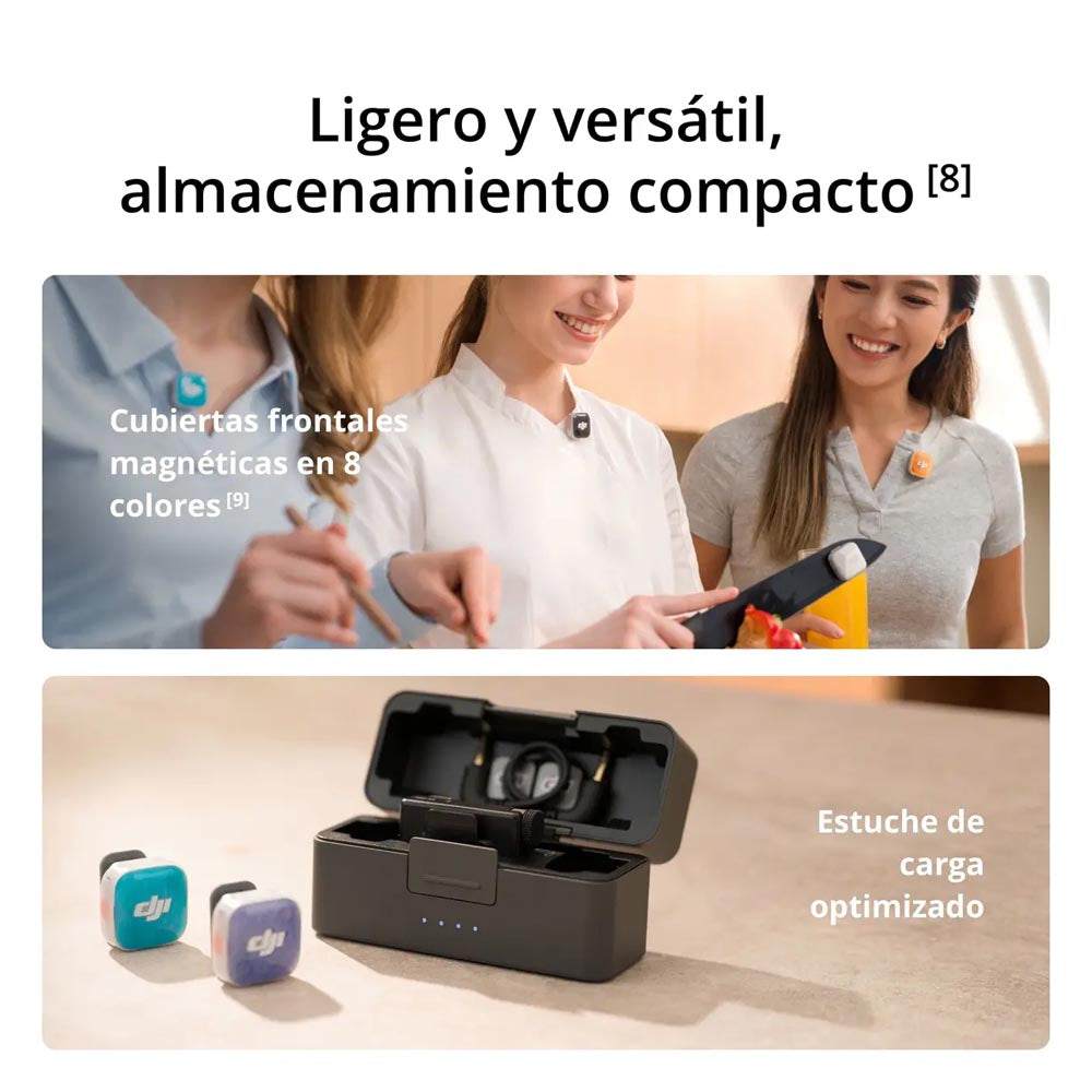 DJI Mic Mini 2S (2 TX + 1 RX + estuche de carga) - Skymotion Colombia