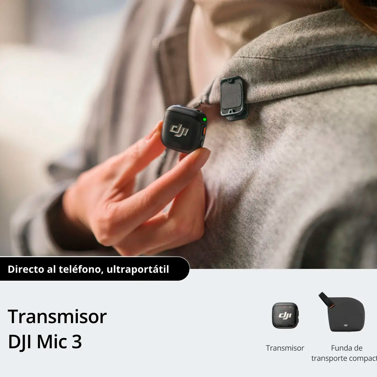 Nuevo DJI Mic 3 Transmitter. Micrófono inalámbrico - Skymotion Colombia