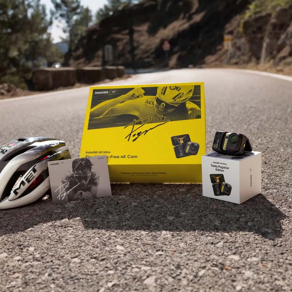 Insta360 GO Ultra Edición Tadej Pogačar | Cámara 4K Ciclismo - Skymotion Colombia
